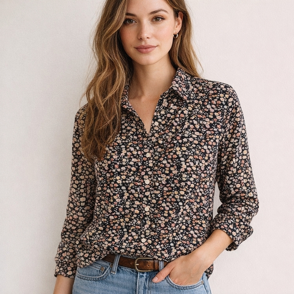 Birds Of Paradise By Travolta Floral Button-Down Shirt